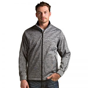 Northwestern / Kellogg Antigua Men's Black Heather Golf Jacket