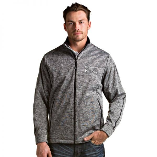 Northwestern / Kellogg Antigua Men's Black Heather Golf Jacket