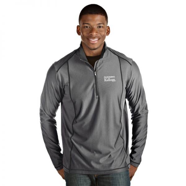 Northwestern / Kellogg Antigua Men's Grey Tempo 1/4 Zip