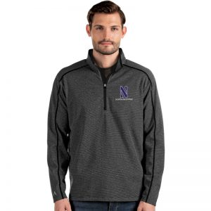 Northwestern University Wildcats Antigua Men's Brawn Black 1/4 Zip