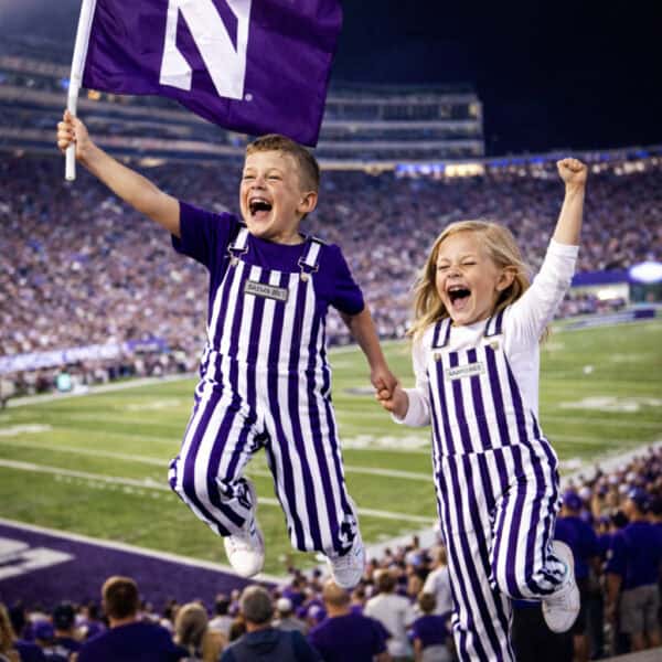 Purple/White Color Toddler Game Bib Overalls