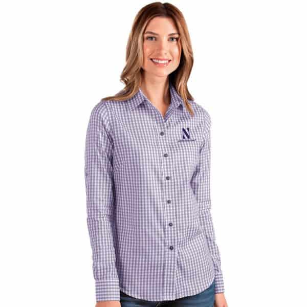 Northwestern University Wildcats Antigua Ladies Structure Dress Shirt