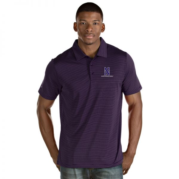 Northwestern University Wildcats Men's Antigua Purple Quest Polo Shirt