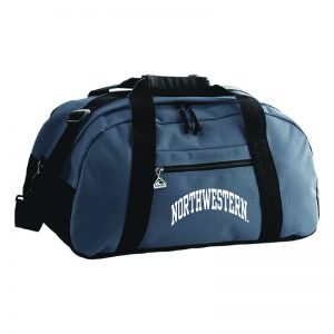 Northwestern University Wildcats Augusta Sportswear Graphite Jumbo Ripstop Duffle Bag AS1703