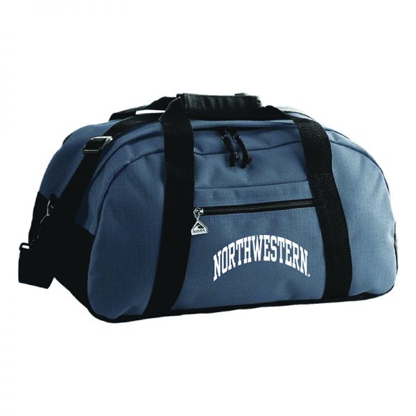 Northwestern University Wildcats Augusta Sportswear Graphite Jumbo Ripstop Duffle Bag AS1703