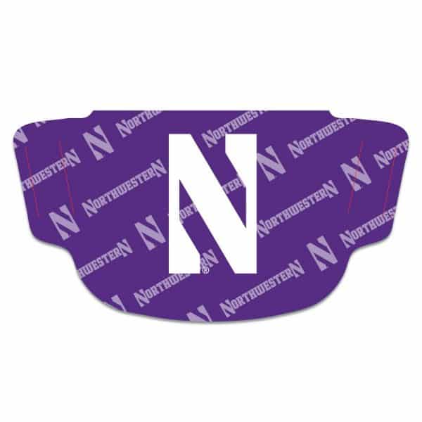 Northwestern University Wildcats Purple Fan Mask Face Cover With Stylized N & Tonal Design - Image 2