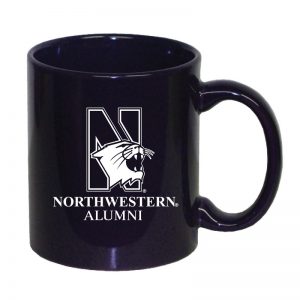 Northwestern University Wildcats 11 oz. Purple Ceramic Coffee Mug with N-Cat Alumni Design