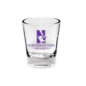Northwestern University Wildcats 1.5 oz. Clear Collector Shot Glass with N-Cat Northwestern University Design