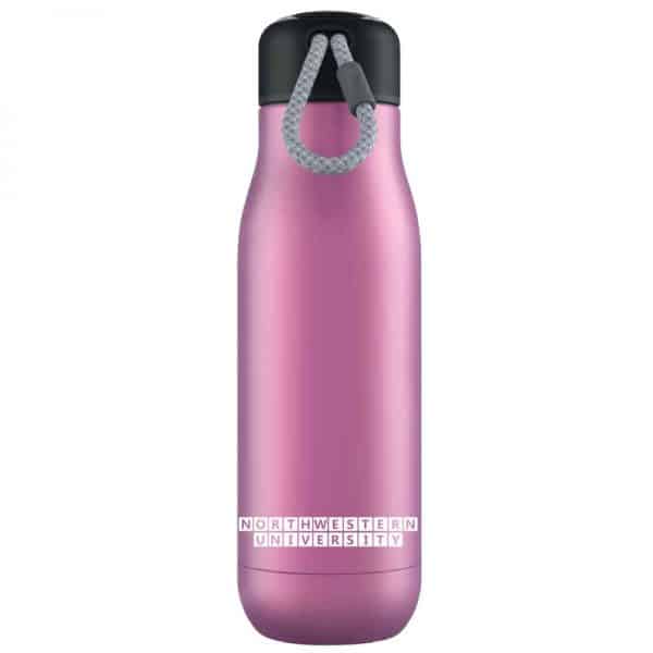 Northwestern University Wildcats 18oz Pink-Purple Zoku Bottle