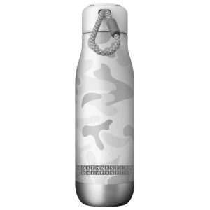 Northwestern University Wildcats 18oz White Camo Zoku Bottle