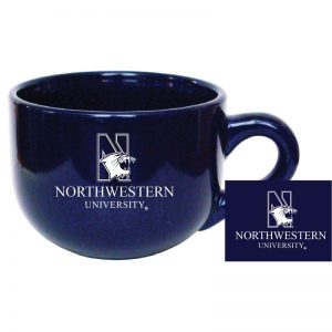 Northwestern University Wildcats 16 oz. Cobalt Blue/Purple Latte Ceramic Coffee Mug with "N-Cat Northwestern University" Design