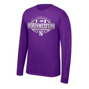Northwestern University Wildcats Big Ten West Division Champions 2020 Locker Room Long Sleeve Tee Shirt