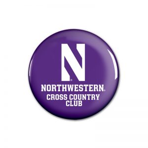 Northwestern Wildcats Button with Northwestern Cross Country Design 1.75"