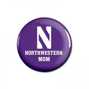 Northwestern Wildcats Button with Northwestern Mom Design 1.75"