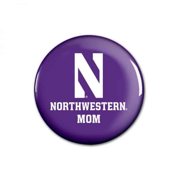 Northwestern Wildcats Button with Northwestern Mom Design 1.75"