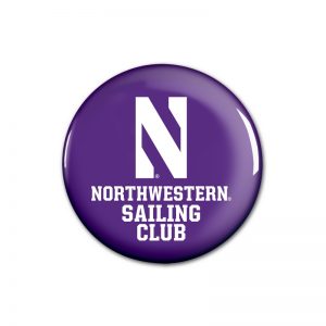Northwestern Wildcats Button with Northwestern Sailing Design 1.75"