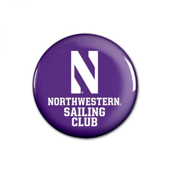 Northwestern Wildcats Button with Northwestern Sailing Design 1.75"