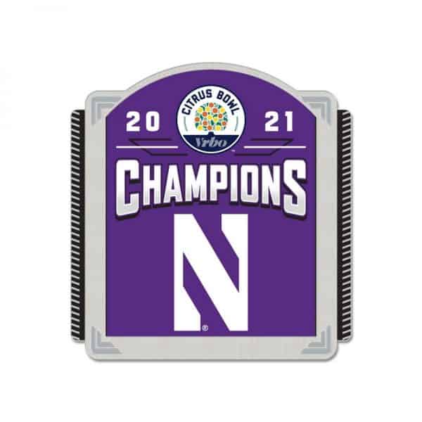 Northwestern University Wildcats Citrus Bowl 2021 Champions Collector Pin