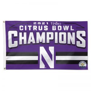Northwestern University Wildcats Citrus Bowl 2021 Champions 3X5 Deluxe Flag