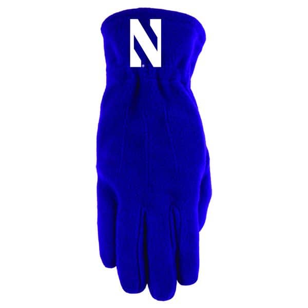 Northwestern University Wildcats Purple Polar Fleece Gloves With Stylized N Design