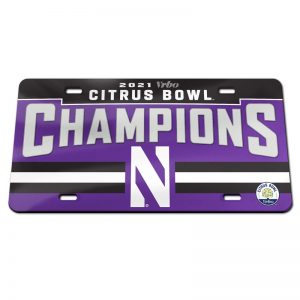 Northwestern University Wildcats Citrus Bowl 2021 Champions License Plates