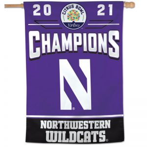 Northwestern University Wildcats Citrus Bowl 2021 Champions 28"X40" Vertical Banner Flag