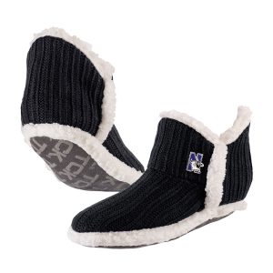 Northwestern University Wildcats Black Alpen Glow Slipper Sock