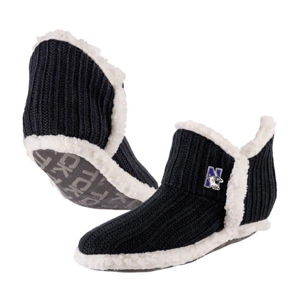 Northwestern University Wildcats Black Alpen Glow Slipper Sock