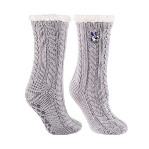 Northwestern University Wildcats Grey Miss Chalet Dual Layered Lounge Sock