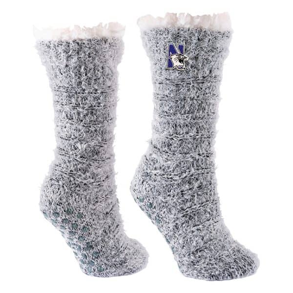 Northwestern University Wildcats Snow Christie Cuffed Dual Layered Lounge Sock