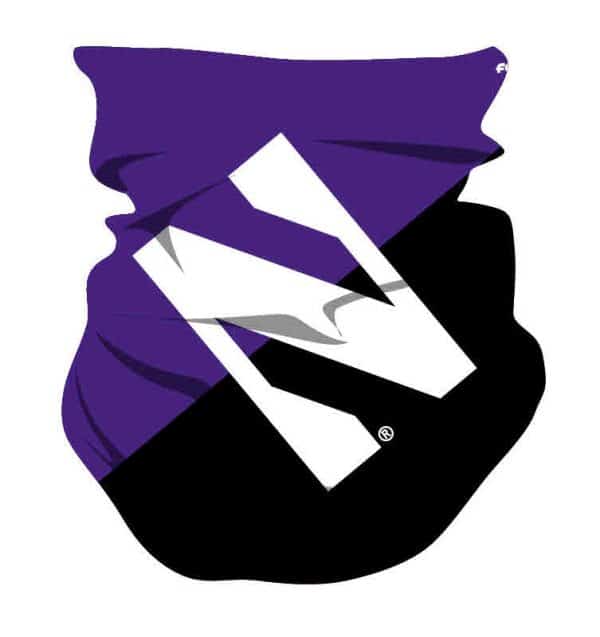 Northwestern Wildcats Color Block Big Logo Gaiter Scarf