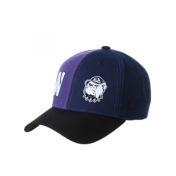 Northwestern University Wildcats House Divided Hat with Georgetown Hoyas