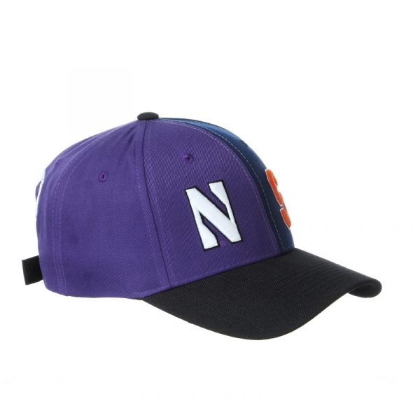Northwestern University Wildcats House Divided Hat with Syracuse Orange - Image 2