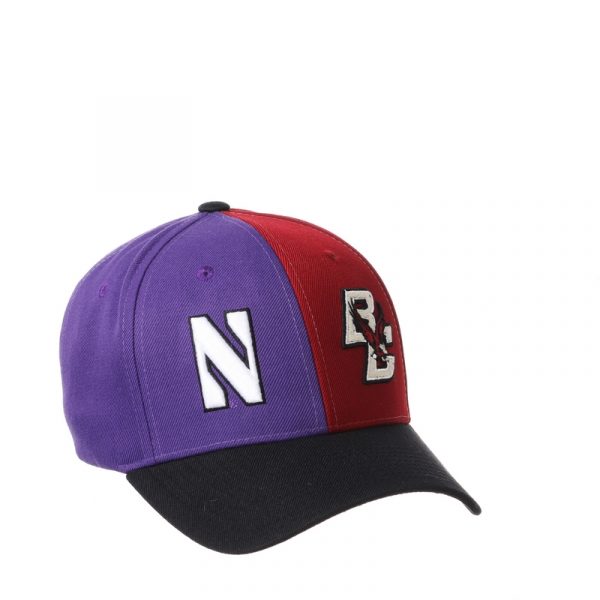 Northwestern University Wildcats House Divided Hat with Boston College Eagles-2