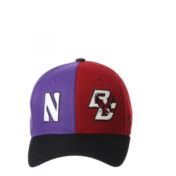 Northwestern University Wildcats House Divided Hat with Boston College Eagles-5