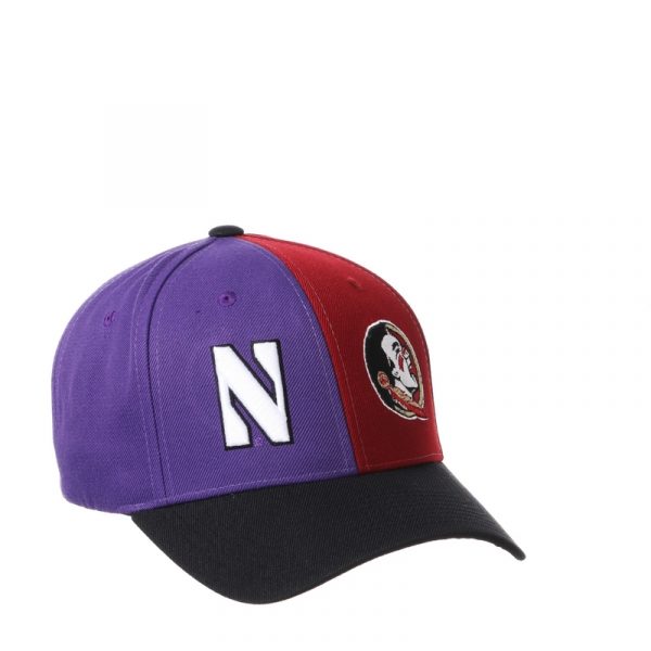 Northwestern University Wildcats House Divided Hat with Florida State Seminoles -2
