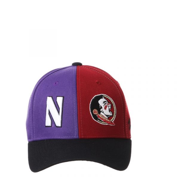Northwestern University Wildcats House Divided Hat with Florida State Seminoles -5