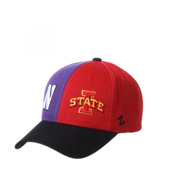 Northwestern University Wildcats House Divided Hat with Iowa State Cyclones