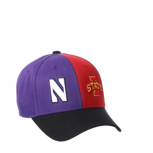 Northwestern University Wildcats House Divided Hat with Iowa State Cyclones-2
