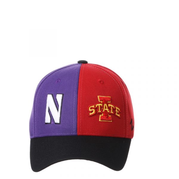 Northwestern University Wildcats House Divided Hat with Iowa State Cyclones-5