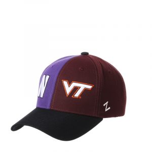 Northwestern University Wildcats House Divided Hat with Virginia Tech Hokies