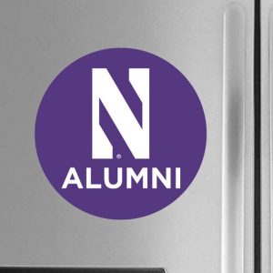 Northwestern University Wildcats N-Alumni Magnetic Button Fridge Magnet