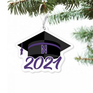 Northwestern University Wildcats Laser Cut Acrylic Class of 2021 Ornament