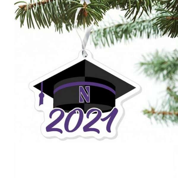 Northwestern University Wildcats Laser Cut Acrylic Class of 2021 Ornament