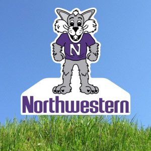 Northwestern University Wildcats Large Willie the Wildcat Yard Sign