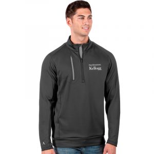 Kellogg Men's Antigua Carbon Silver Generation 1/4 Zip