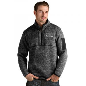 Kellogg Men's Antigua Black Heathered Fortune 1/4 Zip-2