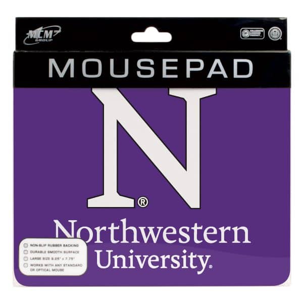 Northwestern University Wildcats ColorMax Mouse Pad with Academic Stylized N & Northwestern University Design