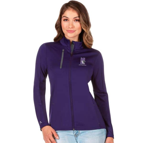 Northwestern University Wildcats Women's Antigua Purple Generation Full-Zip with N-Cat Design