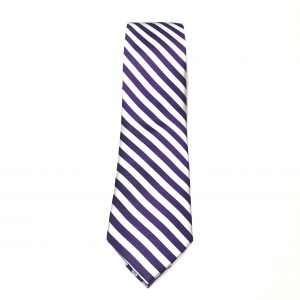 Purple & White Stripe Necktie